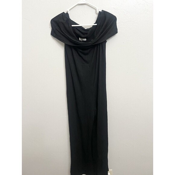 Lou & Gray Signature Soft Off Shoulder Wide Leg Jumpsuit Black Size Medium - Picture 2 of 9